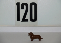 Playmobil Hund, Dackel dunkelbraun aus 3124, 3778