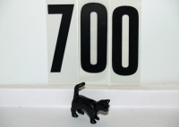 Playmobil Katze schwarz stehend, Kopf beweglich, Schwanz starr oben
