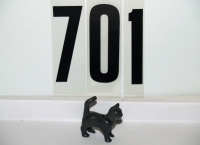 Playmobil Katze grau stehend, Kopf beweglich, Schwanz starr oben
