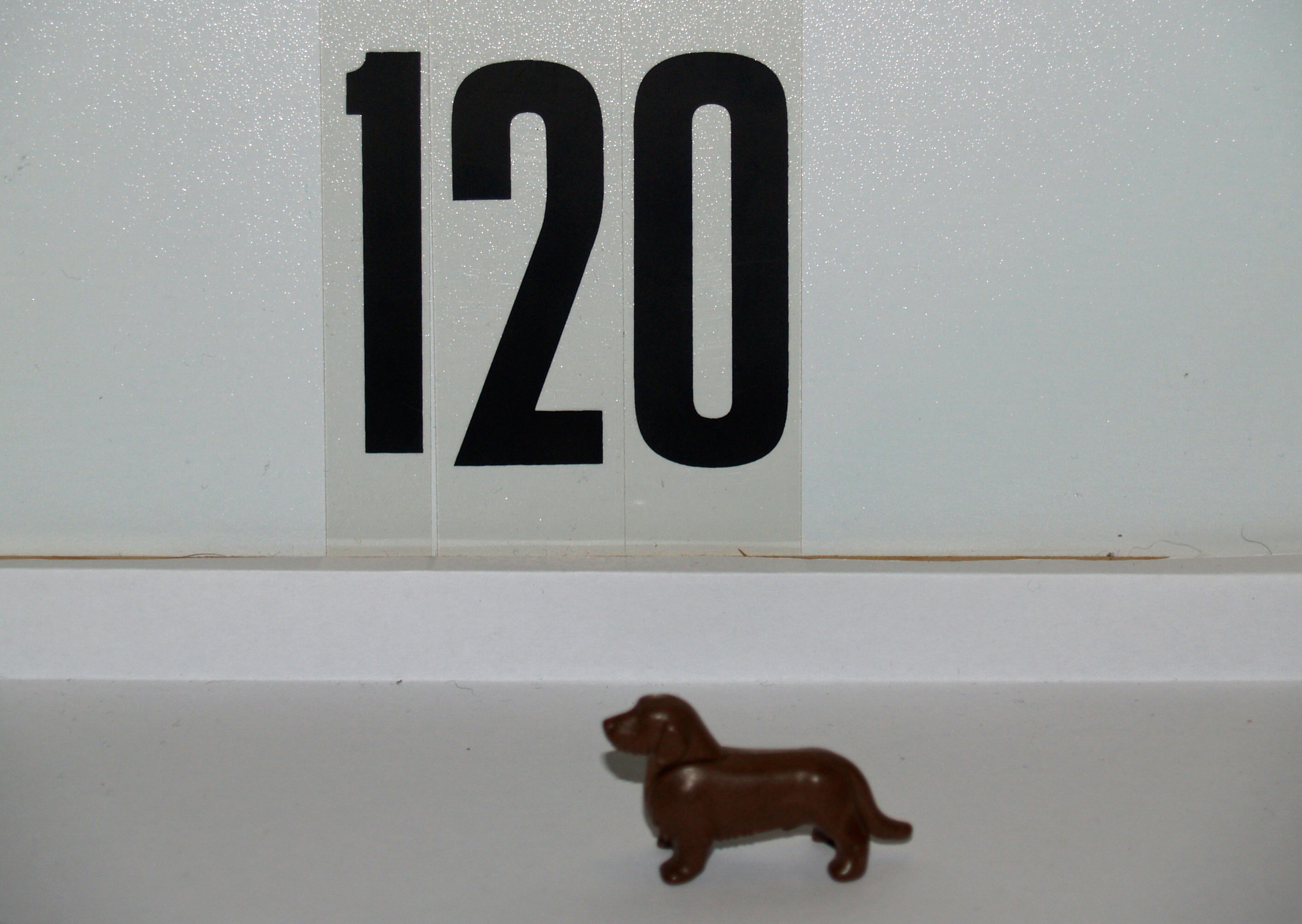 Playmobil Hund, Dackel dunkelbraun aus 3124, 3778